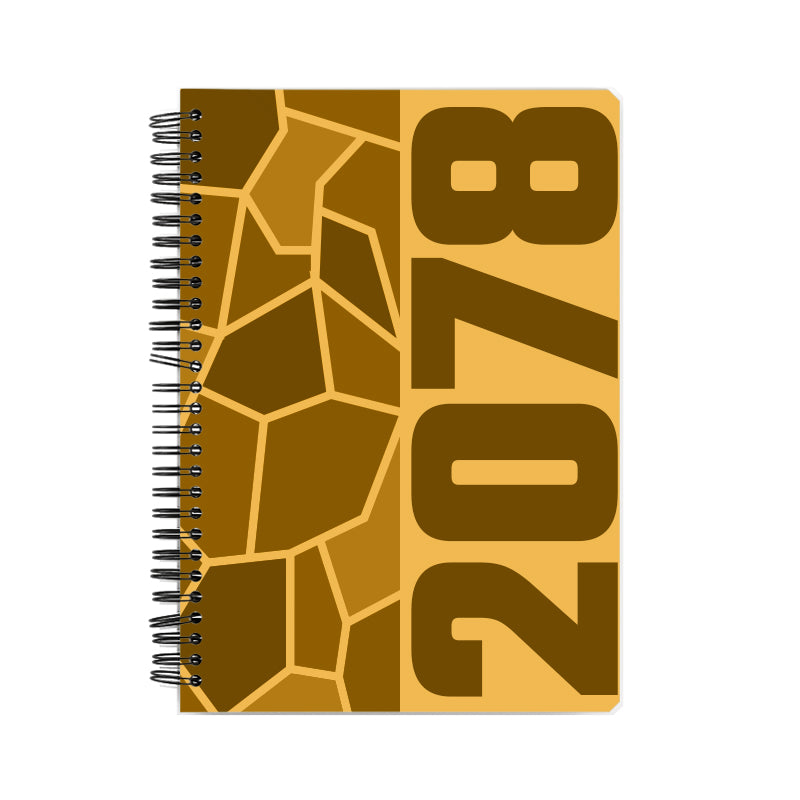 2078 Year Notebook (Golden Yellow, A5 Size, 100 Pages, Ruled)