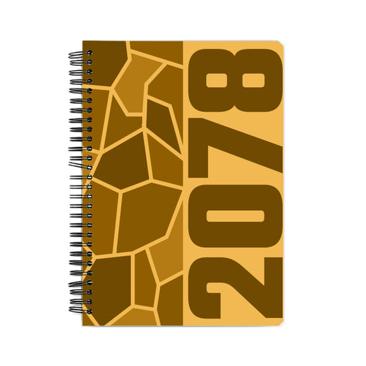 2078 Year Notebook (Golden Yellow, A5 Size, 100 Pages, Ruled)