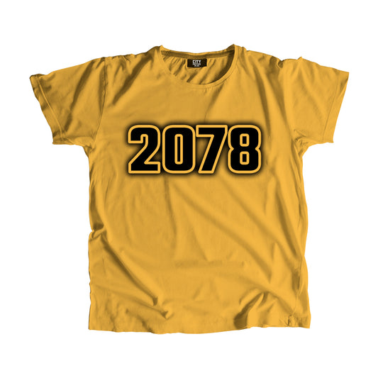 2078 Vintage Heritage Year Men Unisex T-Shirt (Golden Yellow)
