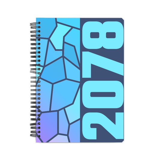 2078 Year Notebook (Navy Blue, A5 Size, 100 Pages, Ruled)