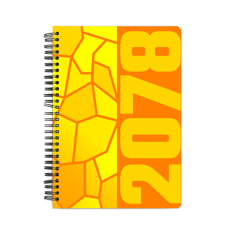 2078 Year Notebook (Orange, A5 Size, 100 Pages, Ruled)