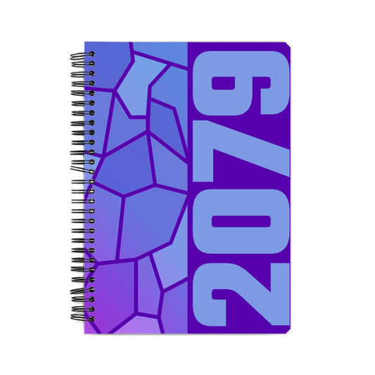 2079 Year Notebook (Purple, A5 Size, 100 Pages, Ruled)