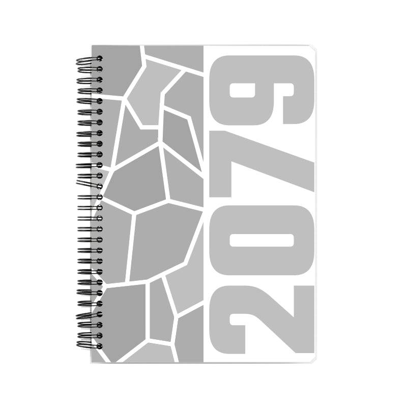 2079 Year Notebook (White, A5 Size, 100 Pages, Ruled)