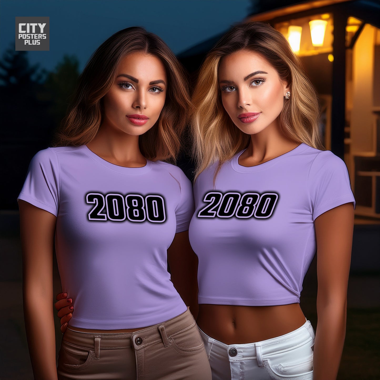 2080 Year Women Crop Top (Iris Lavender)