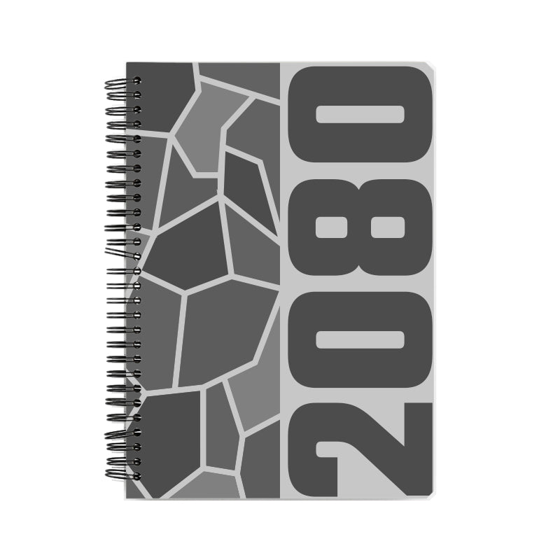 2080 Year Notebook (Melange Grey, A5 Size, 100 Pages, Ruled)