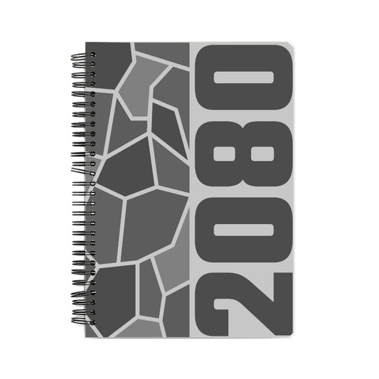 2080 Year Notebook (Melange Grey, A5 Size, 100 Pages, Ruled)