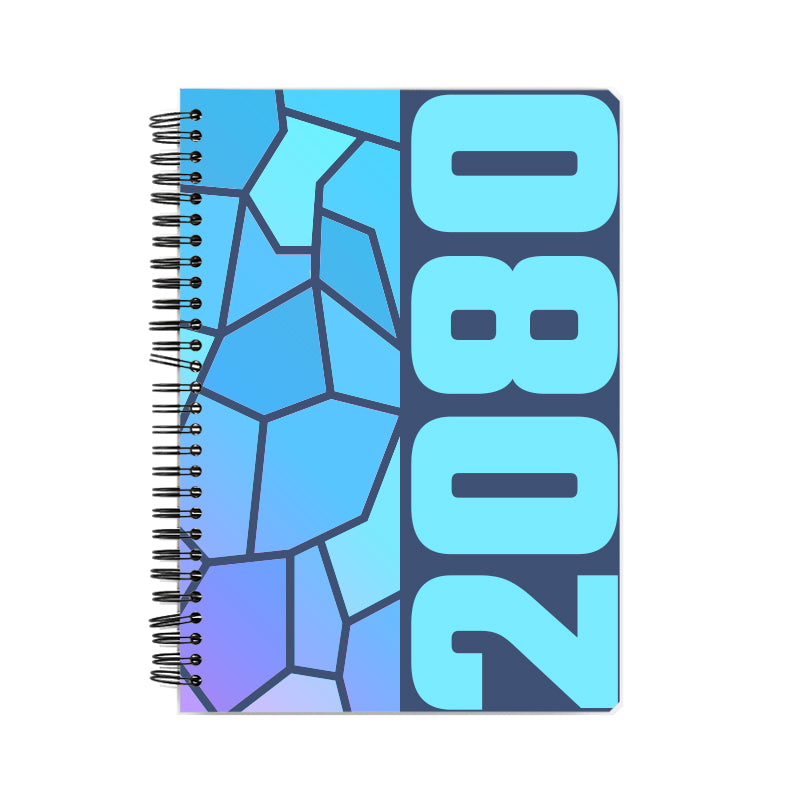 2080 Year Notebook (Navy Blue, A5 Size, 100 Pages, Ruled)