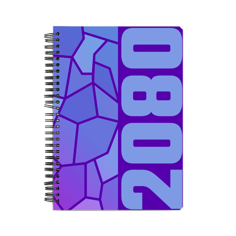 2080 Year Notebook (Purple, A5 Size, 100 Pages, Ruled)