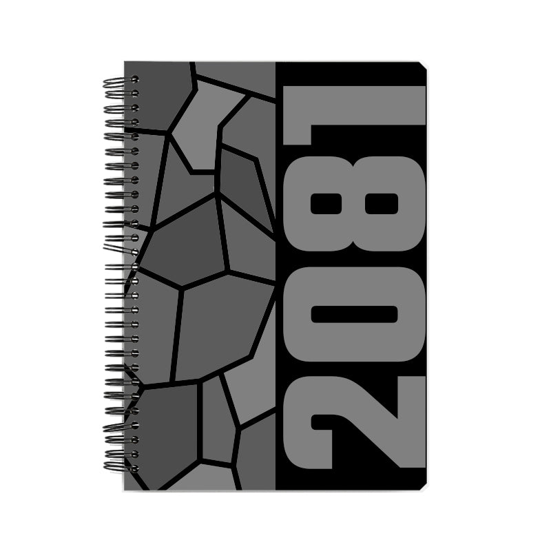 2081 Year Notebook (Black, A5 Size, 100 Pages, Ruled)