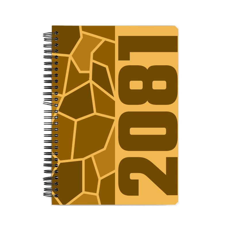 2081 Year Notebook (Golden Yellow, A5 Size, 100 Pages, Ruled)