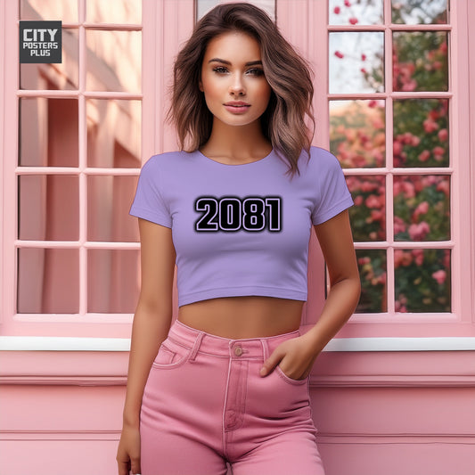 2081 Women Crop Top | Vintage Birth Year Shirt | City Posters Plus