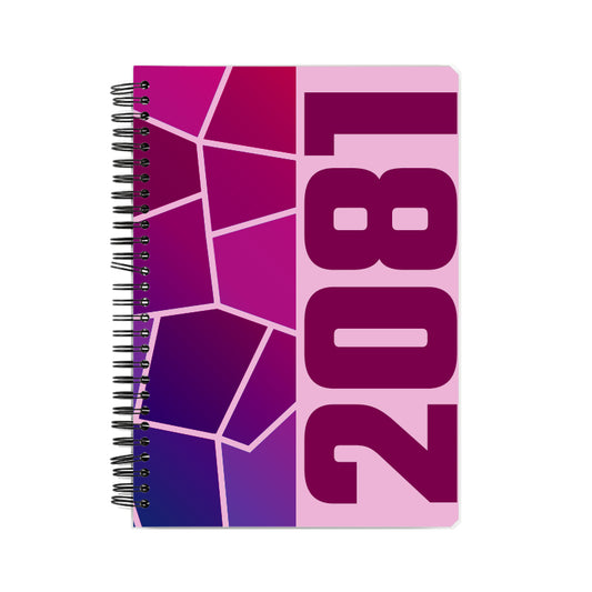 2081 Year Notebook (Light Pink, A5 Size, 100 Pages, Ruled)