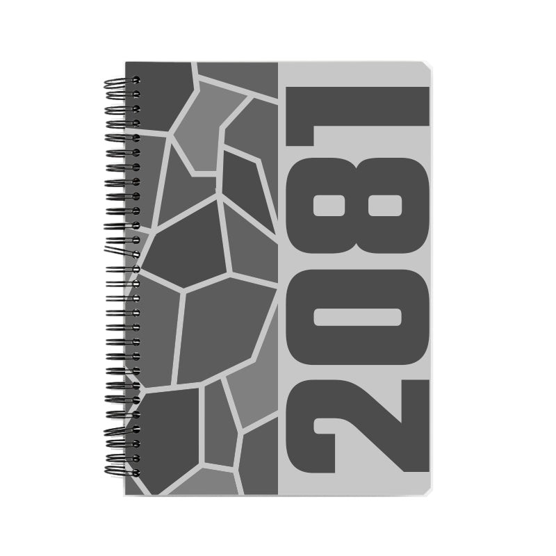 2081 Year Notebook (Melange Grey, A5 Size, 100 Pages, Ruled)