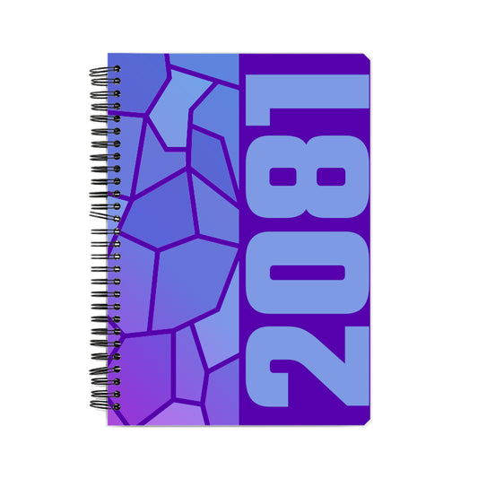 2081 Year Notebook (Purple, A5 Size, 100 Pages, Ruled)