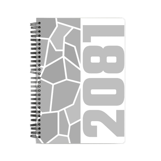 2081 Year Notebook (White, A5 Size, 100 Pages, Ruled)