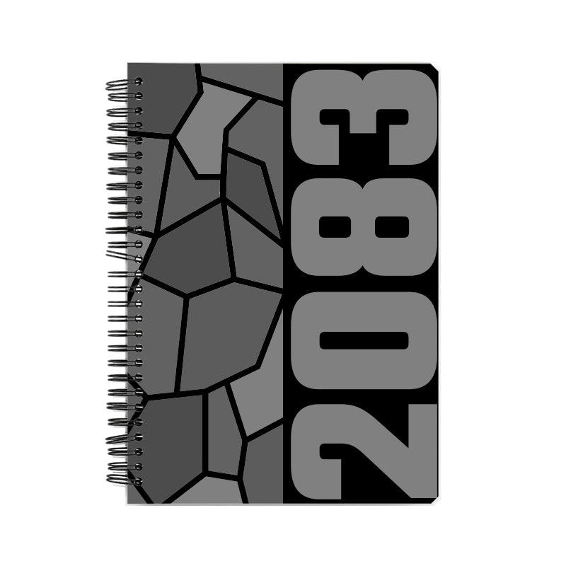 2083 Year Notebook (Black, A5 Size, 100 Pages, Ruled)