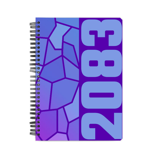 2083 Year Notebook (Purple, A5 Size, 100 Pages, Ruled)