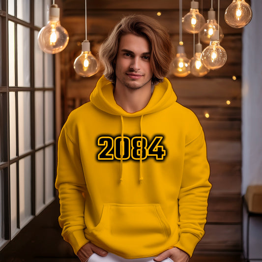 2084 Year Men Unisex Hoodie (Golden Yellow)