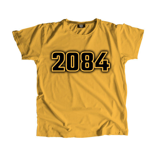 2084 Year Men Unisex T-Shirt (Golden Yellow)