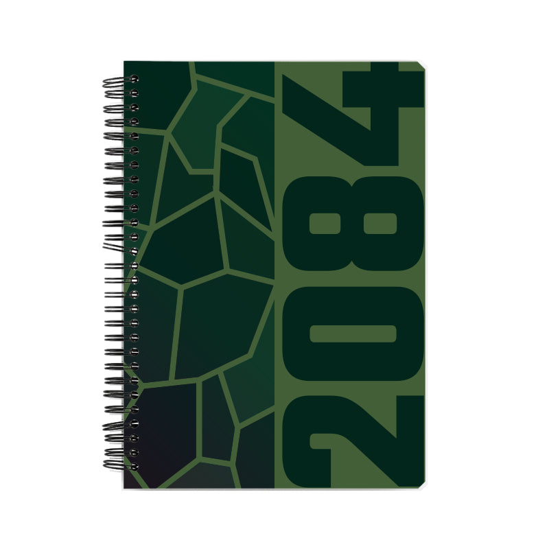 2084 Year Notebook (Olive Green, A5 Size, 100 Pages, Ruled)