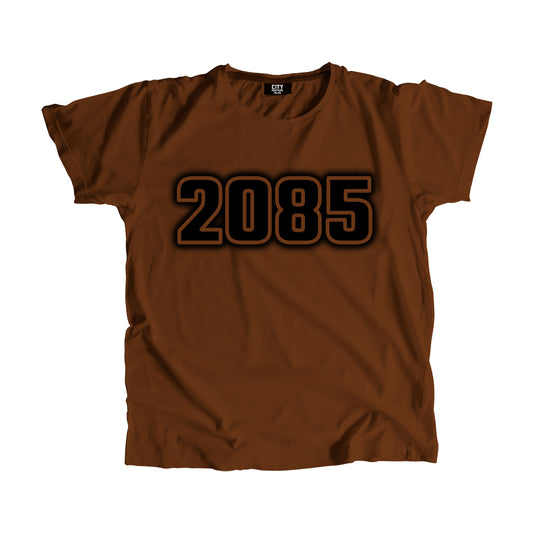 2085 Vintage Heritage Year Men Unisex T-Shirt (Brown)