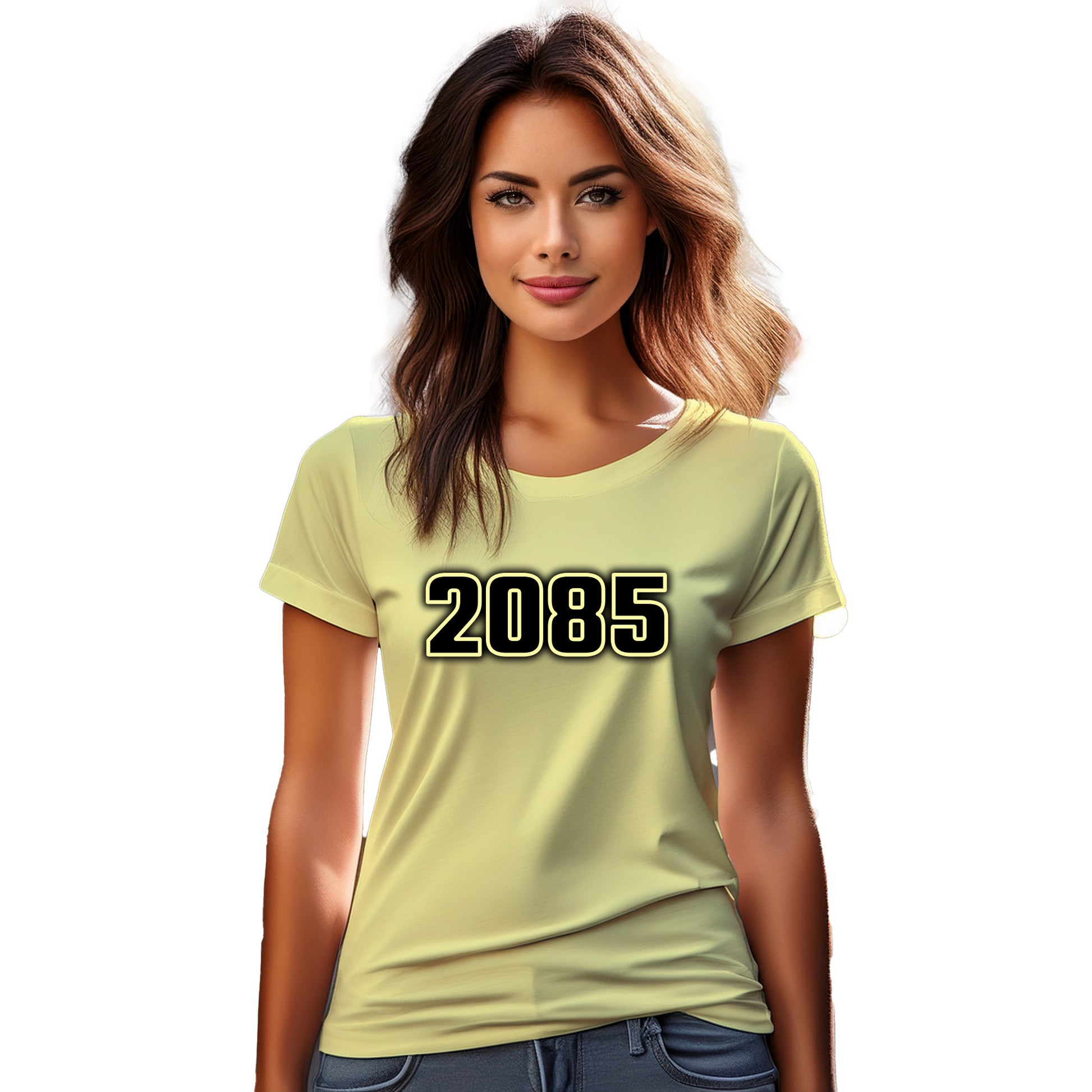 2085 Year Women T-Shirt (Butter Yellow)