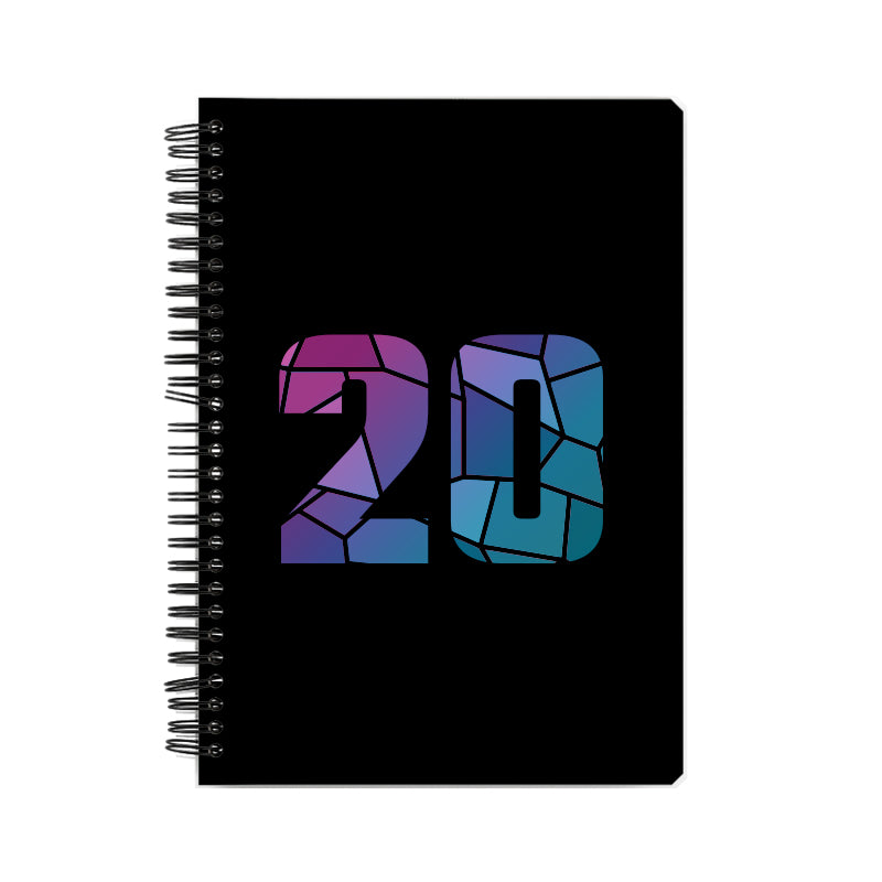 20 Number Notebook (Black, A5 Size, 100 Pages, Ruled, 6 Pack)