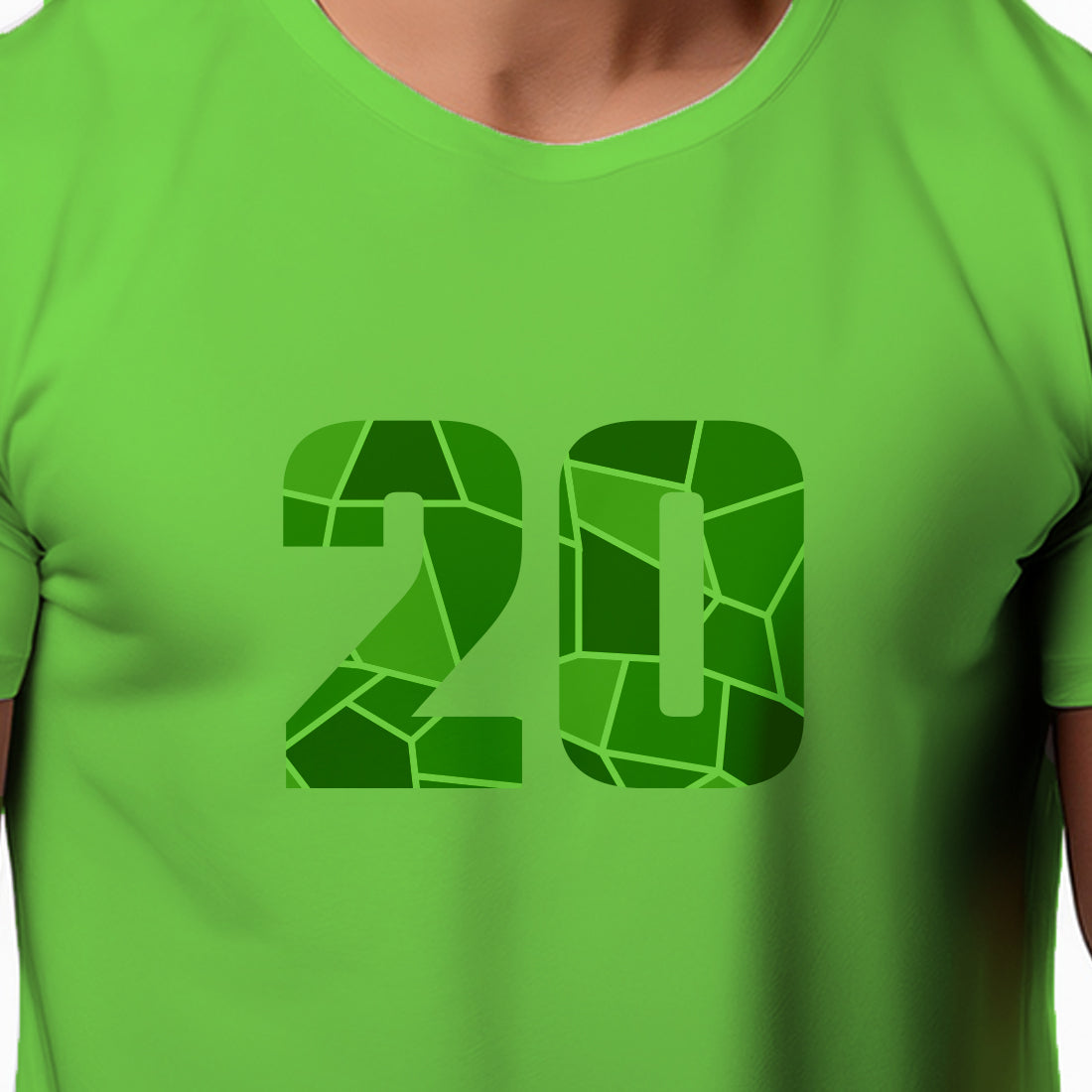 20 Number Men Unisex T-Shirt | Custom Number Graphic Tee (Liril Green)