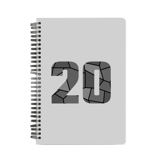 20 Number Notebook (Melange Grey, A5 Size, 100 Pages, Ruled, 6 Pack)