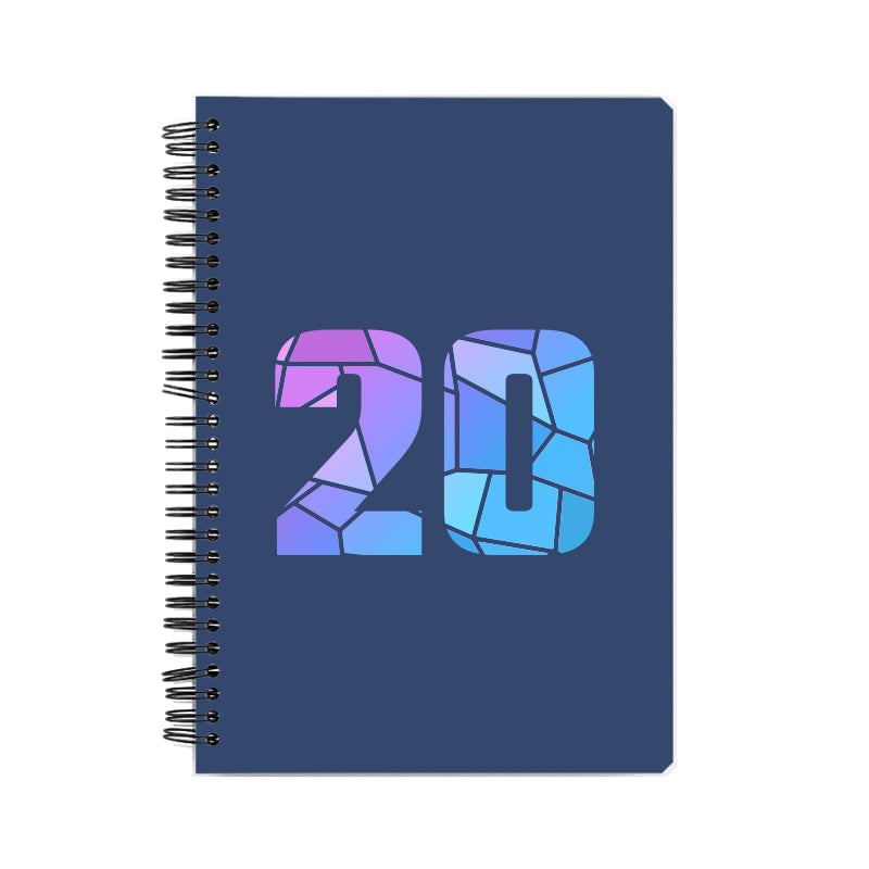 20 Number Notebook (Navy Blue, A5 Size, 100 Pages, Ruled, 6 Pack)