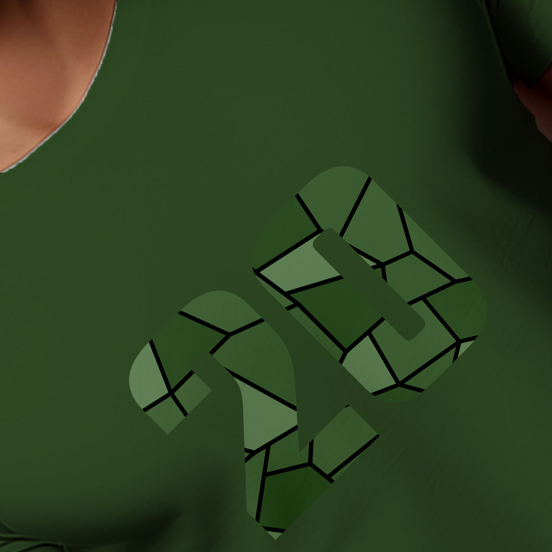 20 Number Men Unisex T-Shirt | Custom Number Graphic Tee (Olive Green)