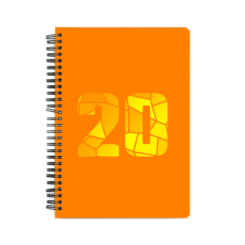 20 Number Notebook (Orange, A5 Size, 100 Pages, Ruled, 6 Pack)