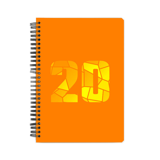 20 Number Notebook (Orange, A5 Size, 100 Pages, Ruled, 6 Pack)