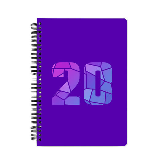 20 Number Notebook (Purple, A5 Size, 100 Pages, Ruled, 6 Pack)