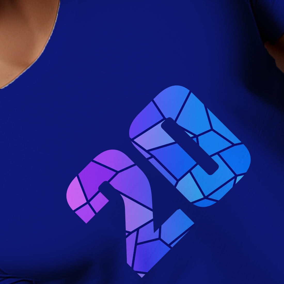 20 Number Men Unisex T-Shirt | Custom Number Graphic Tee (Royal Blue)