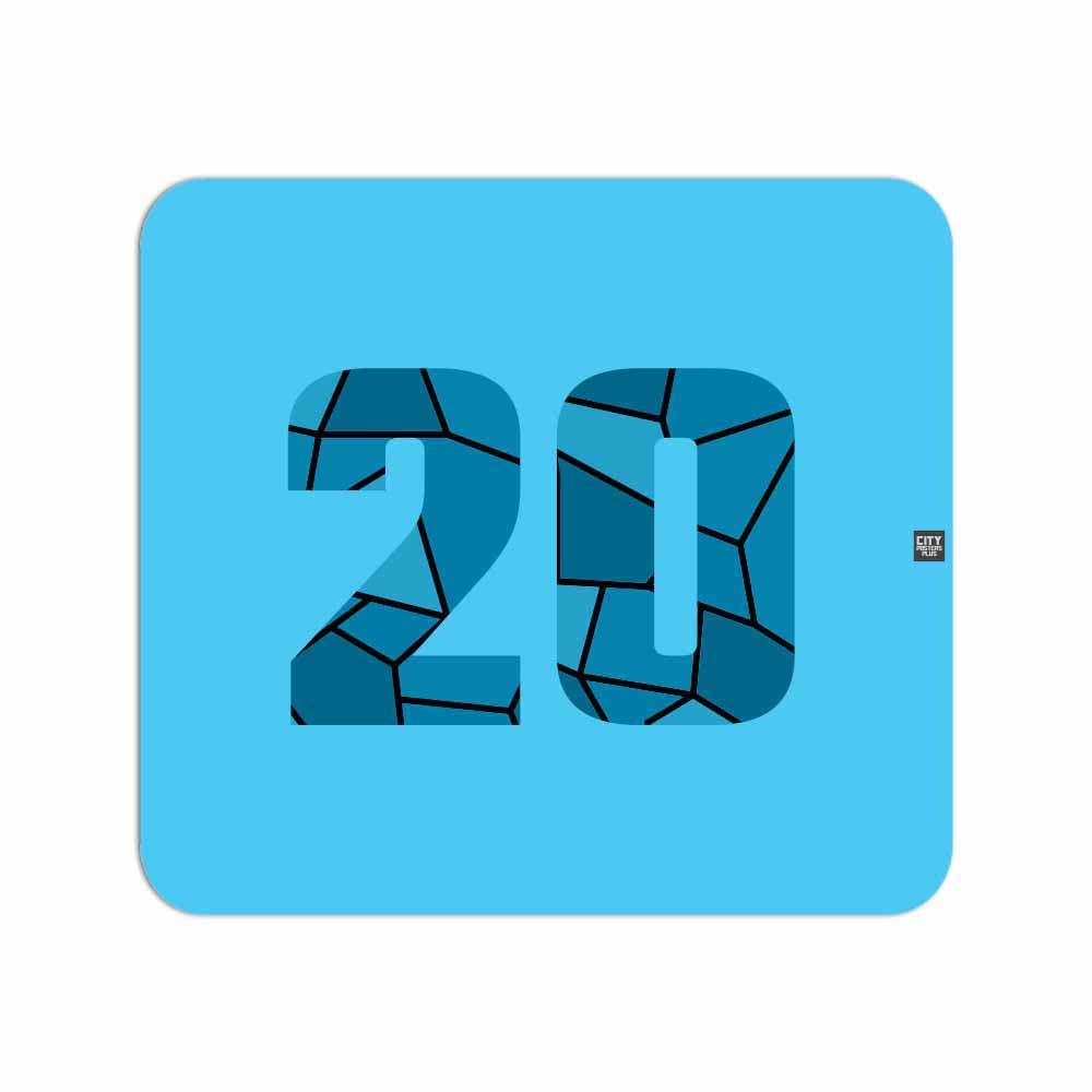 20 Number Mousepad (Sky Blue)