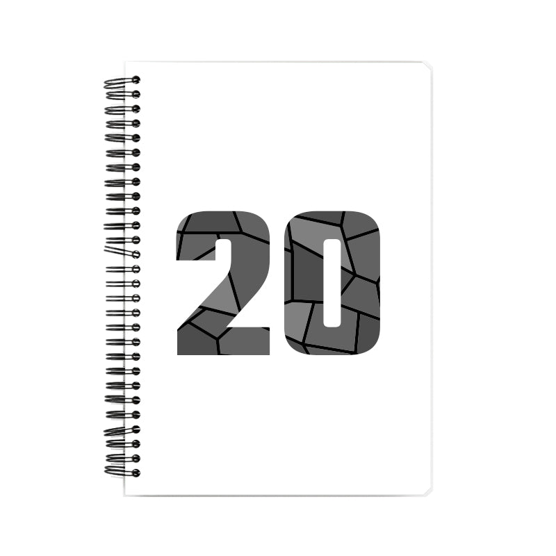 20 Number Notebook (White, A5 Size, 100 Pages, Ruled, 6 Pack)