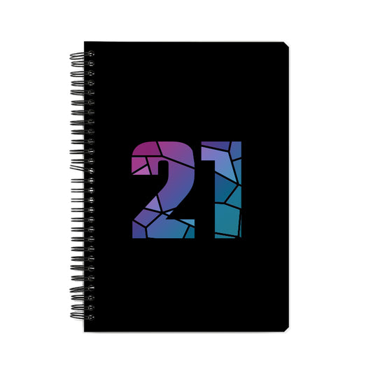 21 Number Notebook (Black, A5 Size, 100 Pages, Ruled, 6 Pack)