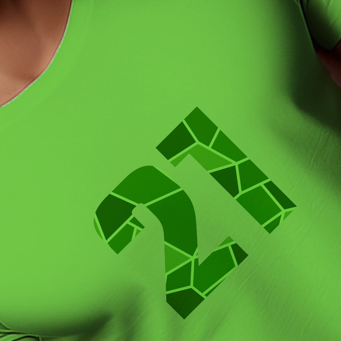 21 Number Men Unisex T-Shirt (Liril Green)