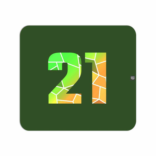 21 Number Mousepad (Olive Green)