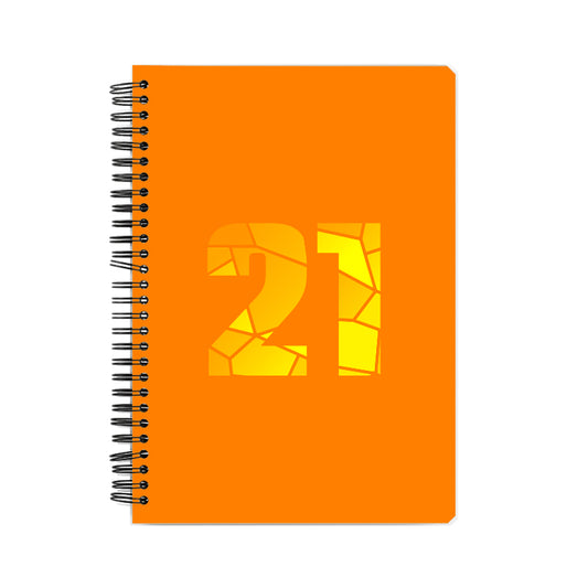 21 Number Notebook (Orange, A5 Size, 100 Pages, Ruled, 6 Pack)