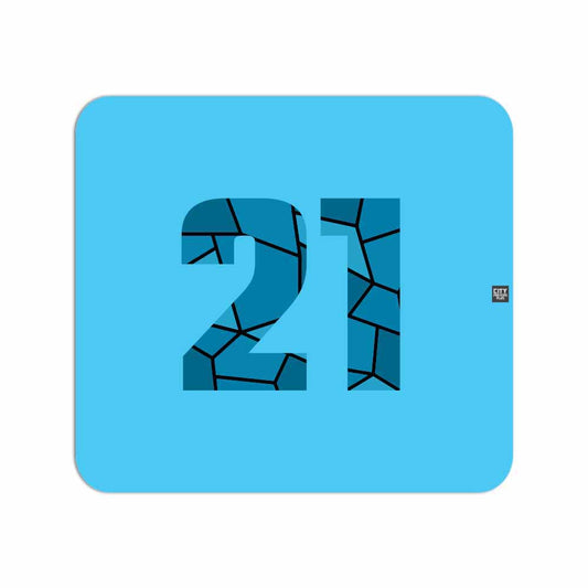 21 Number Mousepad (Sky Blue)