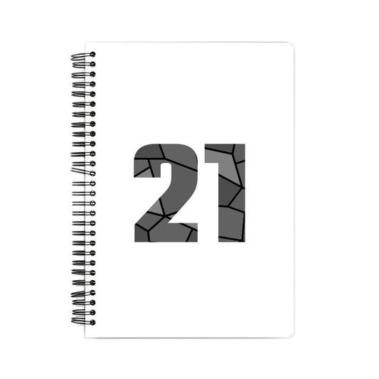 21 Number Notebook (White, A5 Size, 100 Pages, Ruled, 6 Pack)