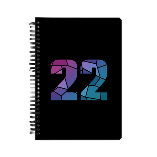 22 Number Notebook (Black, A5 Size, 100 Pages, Ruled, 6 Pack)