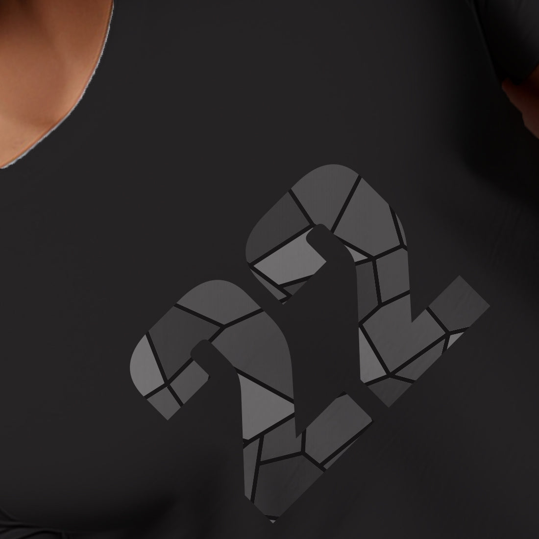 22 Number Men Unisex T-Shirt (Black)