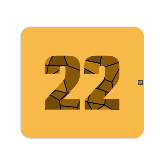 22 Number Mousepad (Golden Yellow)