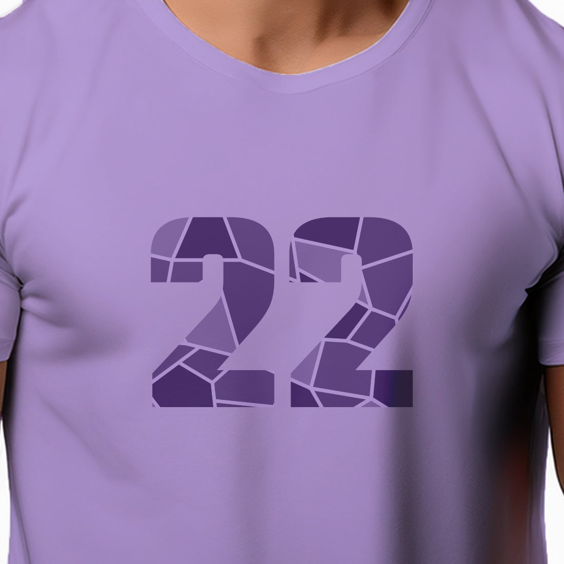 22 Number Men Unisex T-Shirt (Iris Lavender)