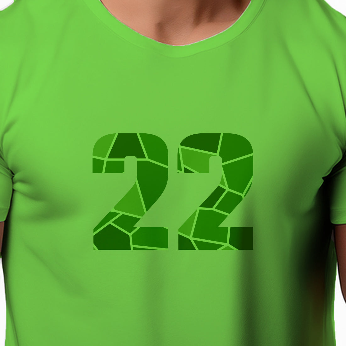 22 Number Men Unisex T-Shirt (Liril Green)