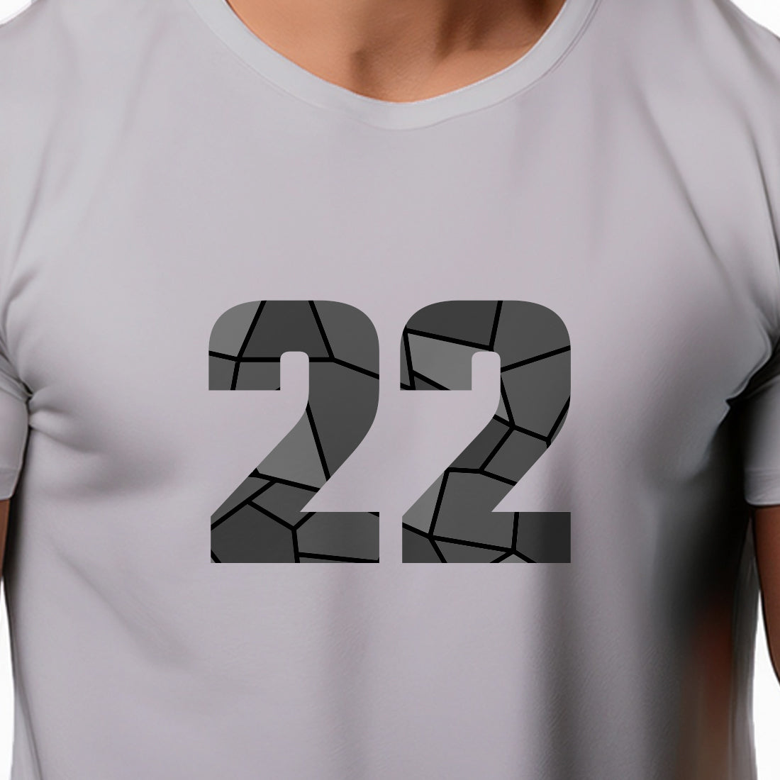 22 Number Men Unisex T-Shirt (Melange Grey)