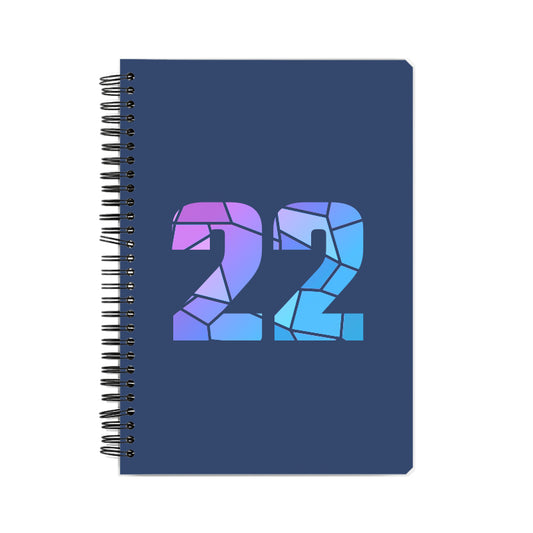 22 Number Notebook (Navy Blue, A5 Size, 100 Pages, Ruled, 6 Pack)